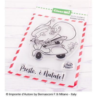 Impronte d’Autore Clear Stamps Babbo Vespa - Weihnachtsmann auf Vespa